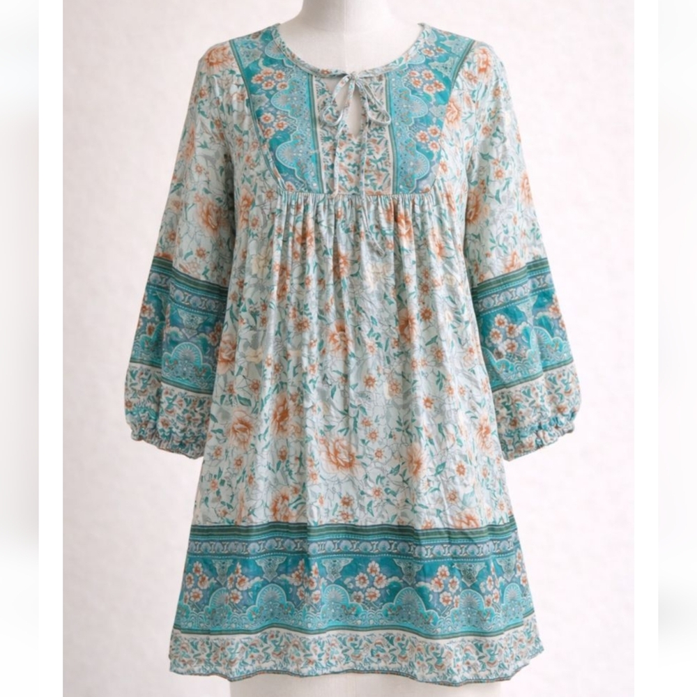 FLORALโ PAISLEY BOHO BABYDOLL DRESS